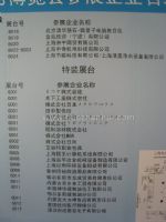 2010国际城市和谐发展与城市救援贸易博览会展商名录