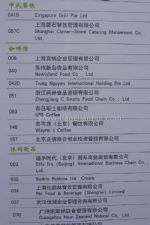 2010国际特许加盟（上海）展览会展商名录